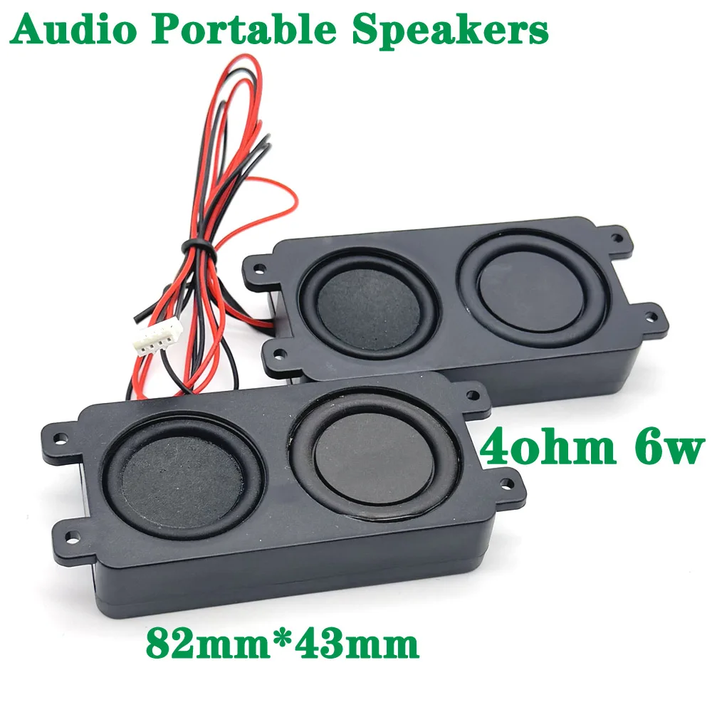 

Audio Portable Speakers LED TV Speaker 4 ohm 6w 3W Double Diaphragm Bass Computer Speaker 8423 DIY For Home Theater