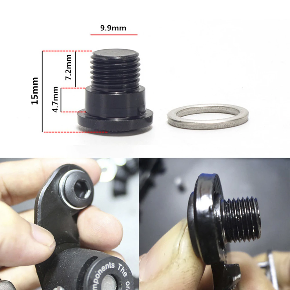 Pernos de fijación de desviador trasero de bicicleta, tornillo de suspensión de engranaje Mech, aleación de aluminio, accesorios de bicicleta,