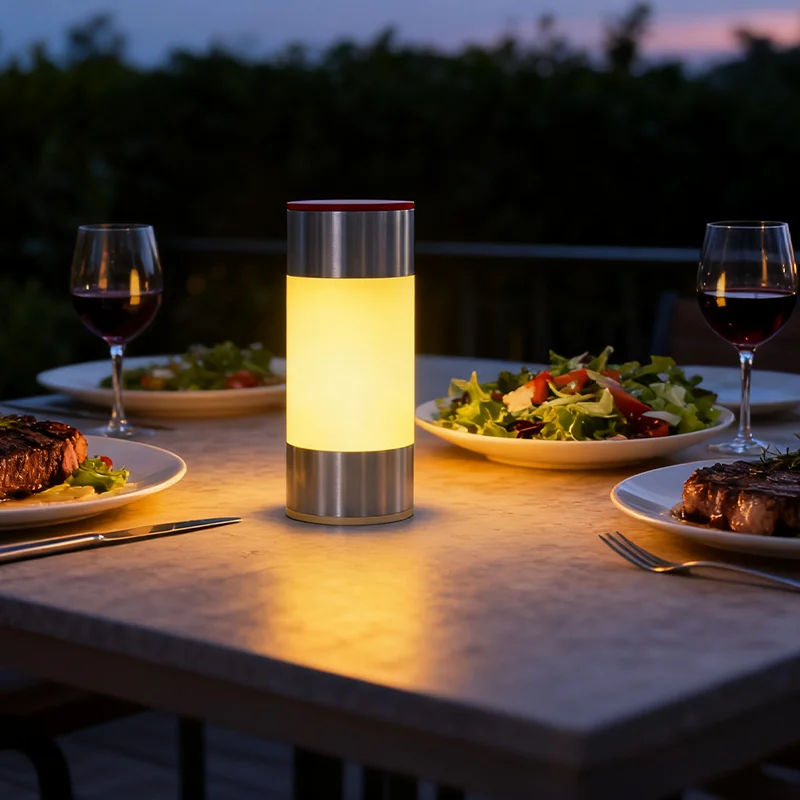 Bar RGB Rechargeable Portable Cordless Mood Dinner LED Luxury Restaurant Bar Wireless Waiter Call Light Signal Flip Table Lamp