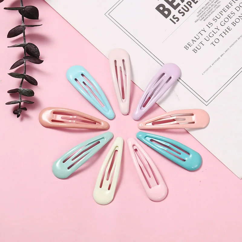 5cm 10/20/30Pcs Candy Color Mixed Drop BB Clip Women Bangs Side Clips Dopamine Hair Clip Girls Hair Accessories For Daily Use