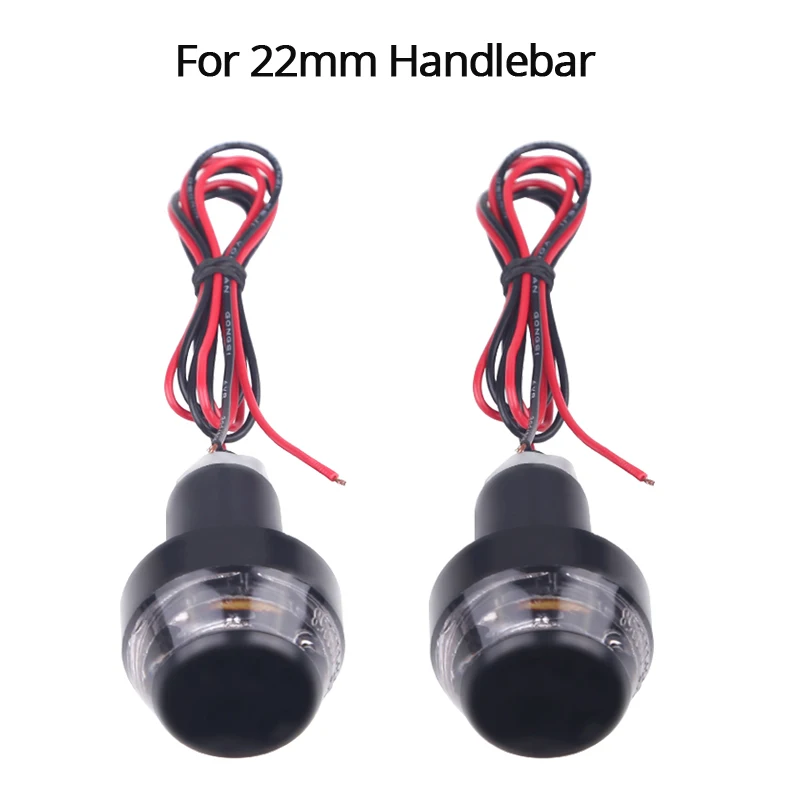 Universal LED For 22mm Handlebar Motorcycle LED Handlebar Motorcycle Turn Signal Light Amber Indicator Flasher Bar End Blinker