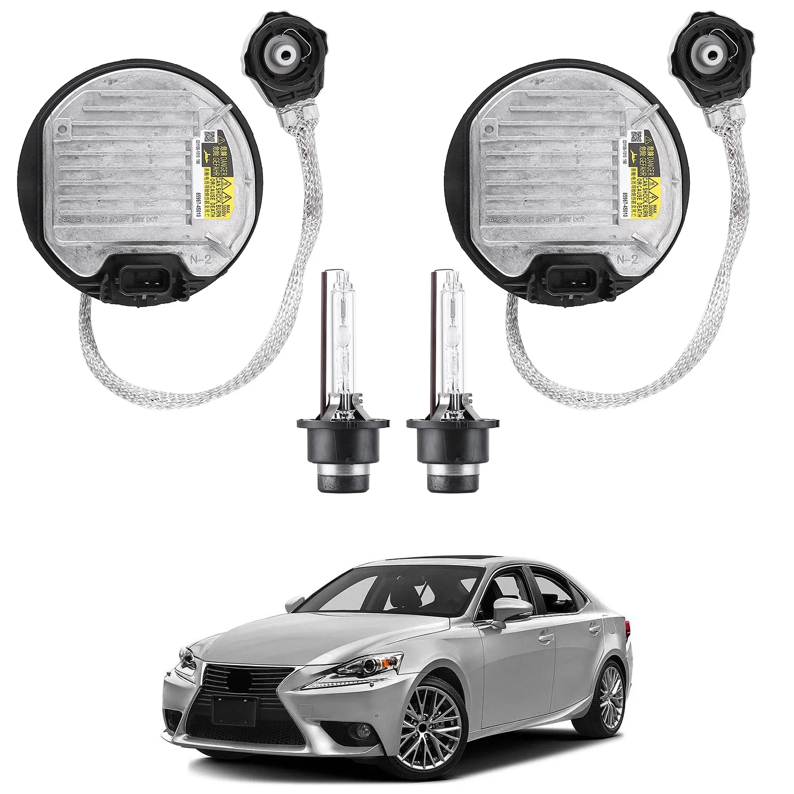 

2pcs Xenon Ballast & Bulb Kit Control Unit Module Compatible for New Lexus GS LX RX 350 450h 570 8110775020