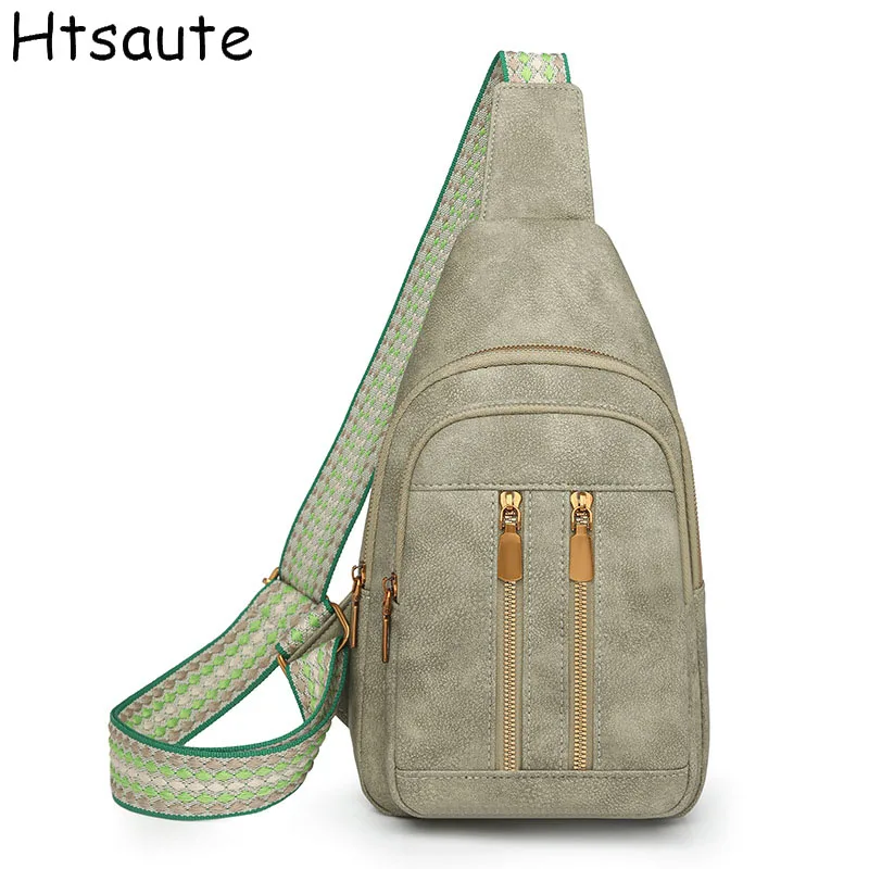 Multi Functional Chest Bag With Earphone Hole Women Backpack Female Sling Messenger Travel Waist Crossbody Bags Girl Back Pack
