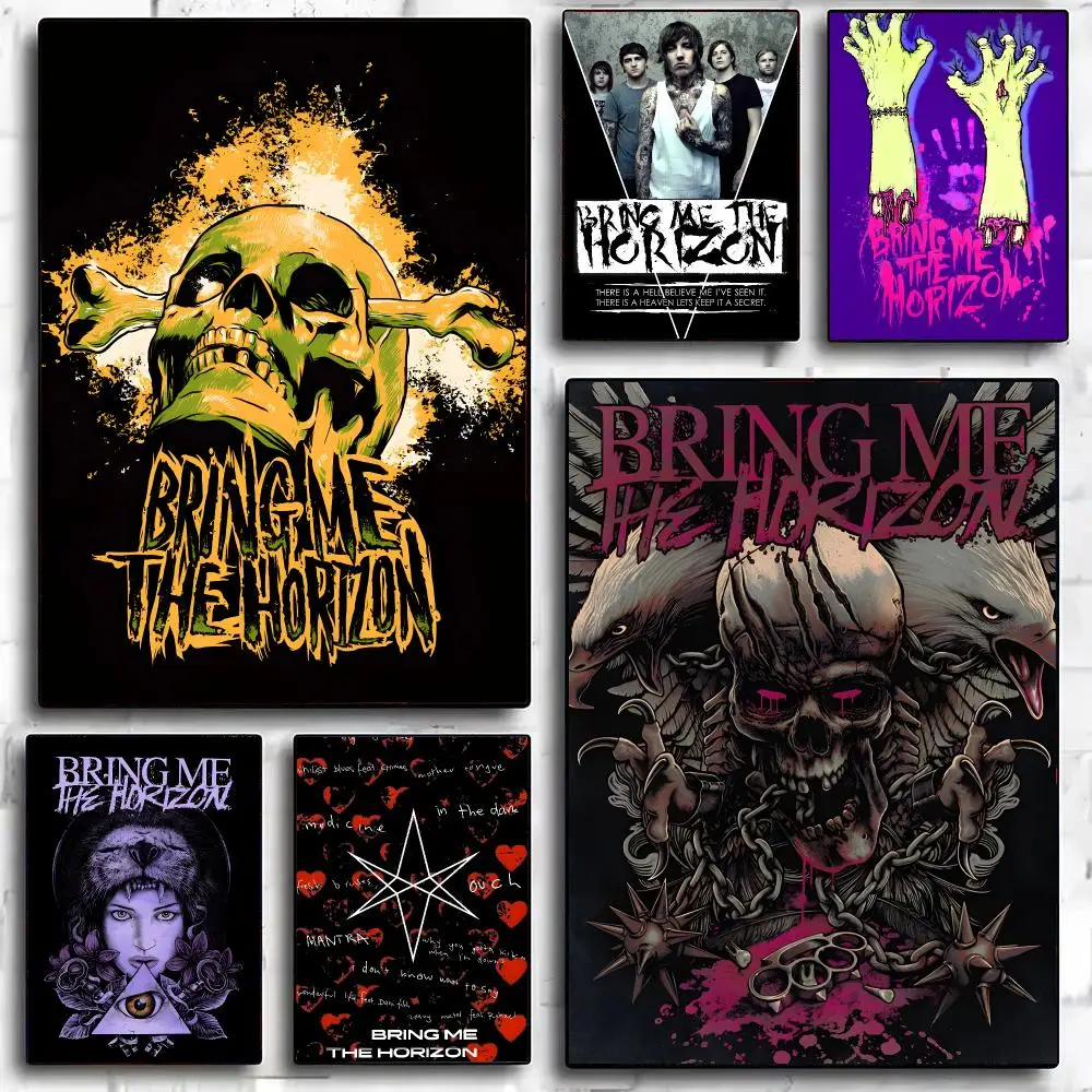 Rock Band B-Bring M-Me The H-Horizon Poster Painting And Print Wall Art Picture For Home Room Decor Gifts