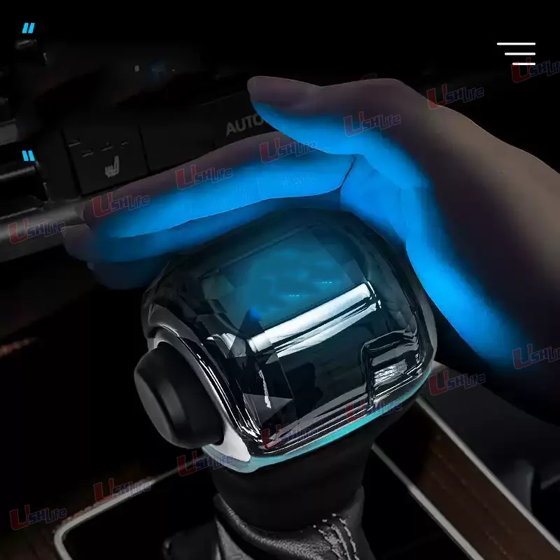 

For Toyota Sienna 2025 2022~2026 Accessories LED Crystal Car Gear Shift Knob With LED 7 Colorful Atmosphere Light Accessories