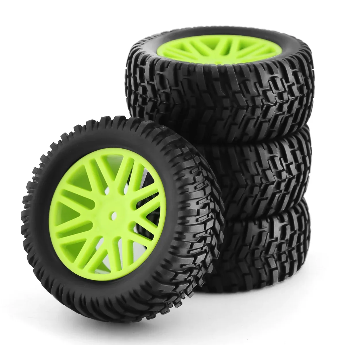 

4Piece 1/10 Short Course Truck Tires Tyre Wheel 12Mm Hex 95Mm Parts For HSP 15502 94107 94170 94155 94177 HPI RC Car