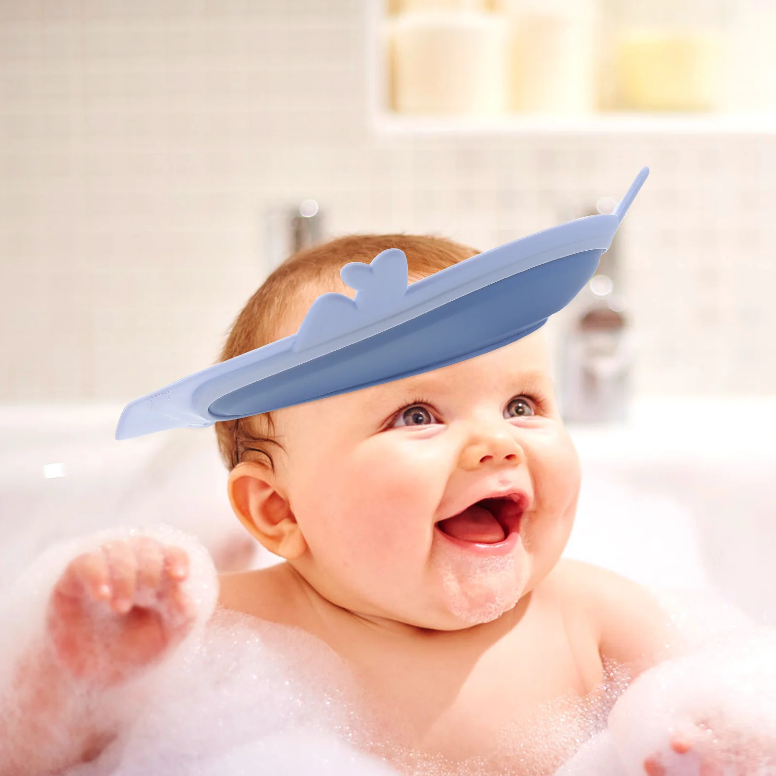 

Младенческая шапочка для душа, пластиковый инструмент для ванны для малышей, детская шапочка для душа, водонепроницаемая легкая шапочка для мытья волос, козырек для ванны для малышей
