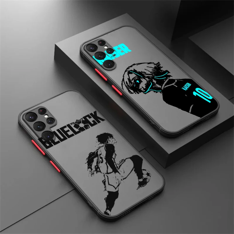 

BLUELOCK Anime Cool Popular Frosted Translucent For Samsung Galaxy S24 S23 S22 S21 S20 FE S10 S9 S8 Plus Ultra Pro 5G Funda