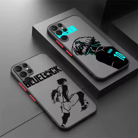 BLUELOCK Anime Cool Popular Frosted Translucent For Samsung Galaxy S24 S23 S22 S21 S20 FE S10 S9 S8 Plus Ultra Pro 5G Funda