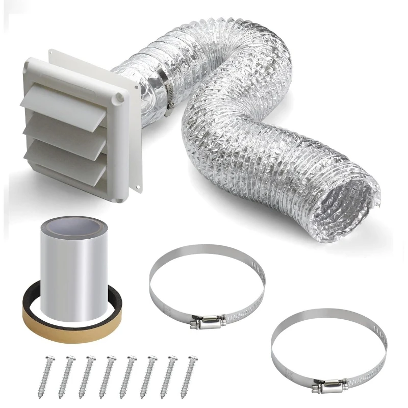 Dryer, Clothes Dryer, Exhaust Pipe 4 Inch 100mm Through The Wall Pipe, External Wall Wind Cap, Windshield, Self-hanging Louver