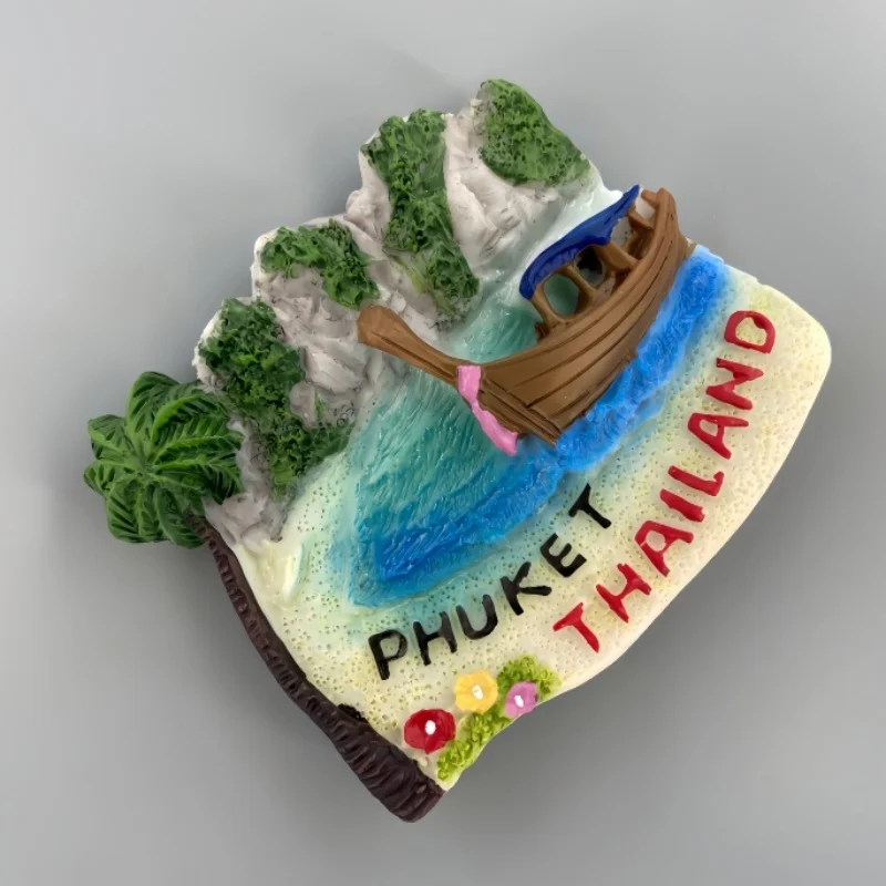 تايلاند، الجذب السياحي الشهير، جزيرة فوكيت، الهدايا التذكارية السياحية، الحرف اليدوية، الديكور، ملصقات الثلاجة المغناطيسية #3