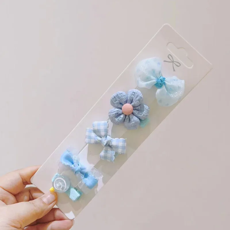 5Pcs Cute pet cats and dogs all wrapped cloth hair clip does not hurt hair cute super germinated safety hair clip