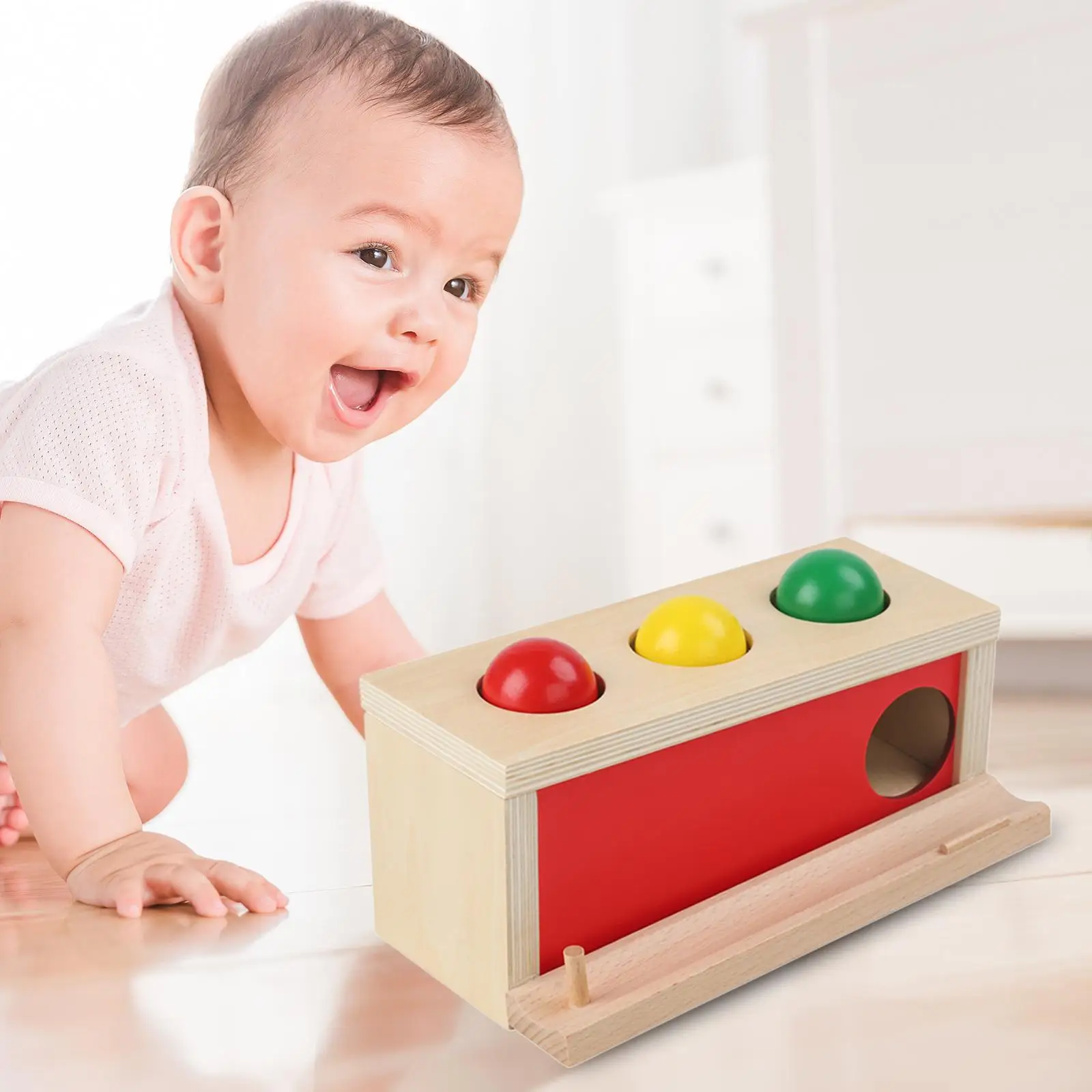 

Montessori Object Permanence Box Wooden Handdicraft Toy with for Learning Development Toys