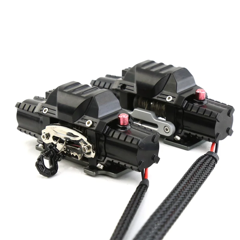 Dual Motor Metall Simulierte Winde für 1/8 1/10 RC Crawler Auto Axial SCX10 TRAXXAS TRX4 RC4WD D90 Upgrade Teile, A