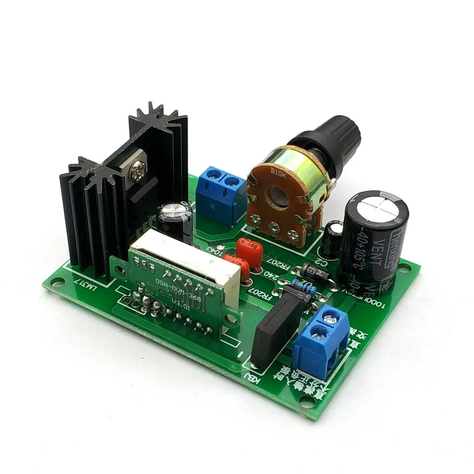 Светодиодный нижающий модуль питания LED LM317, регулятор напряжения на входе, 0-30 В переменного тока, выход 0-22 В постоянного тока, 1,25-30 в, 2 А
