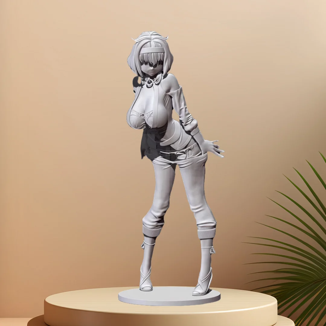 75MM resin model of GK Hot Wolf Girl, unassembled and unpainted DIY kit, 1039C