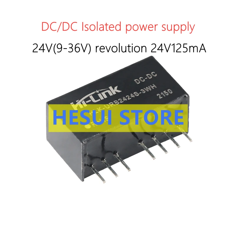 HLK-URB2424S-3WR3 DC-DC isolation power module 9V-36V to 24V125mA short circuit protection