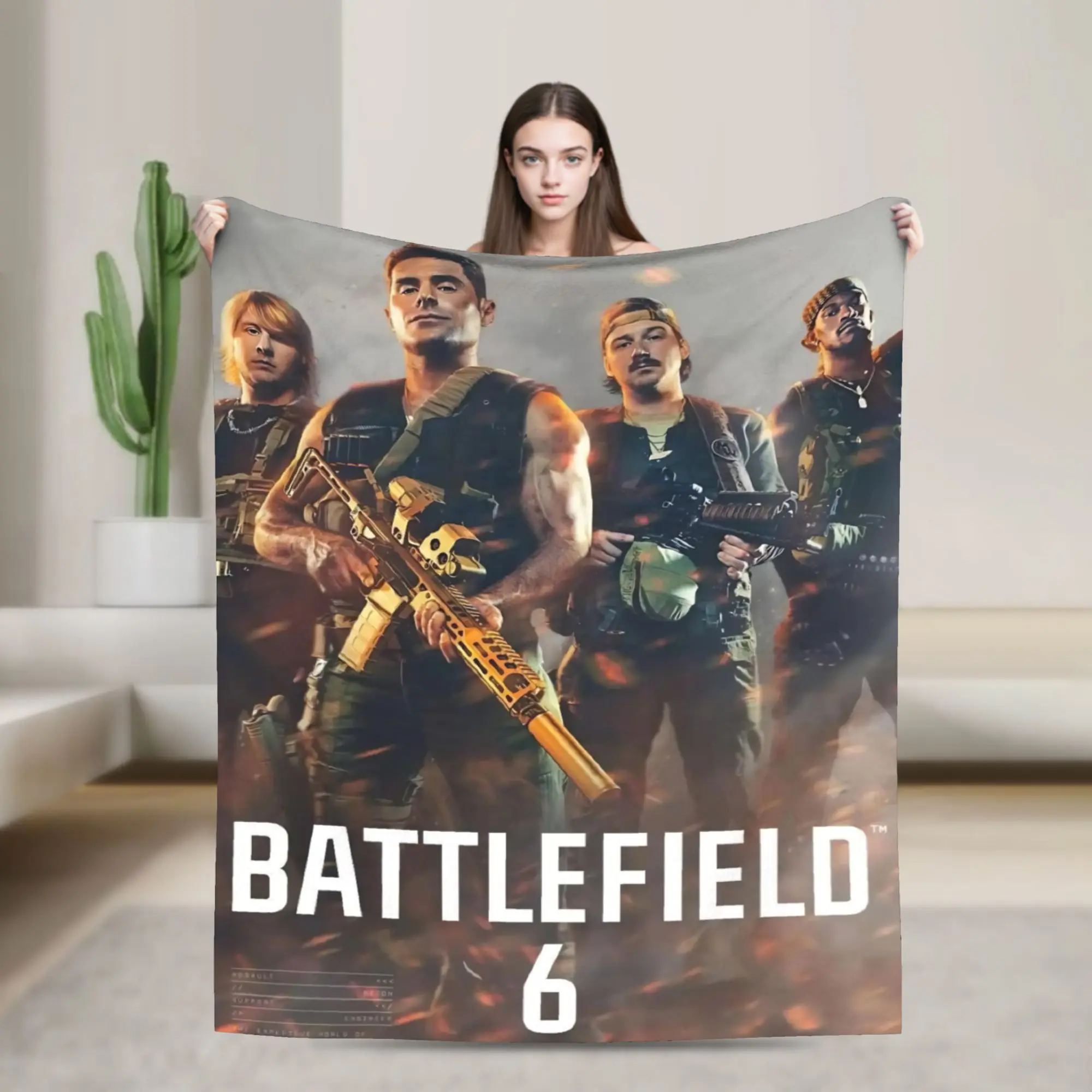 

Одеяло Battlefield 6, забавные игры, ультра мягкие пледы для дивана, 50x60 дюймов, покрывала разных размеров