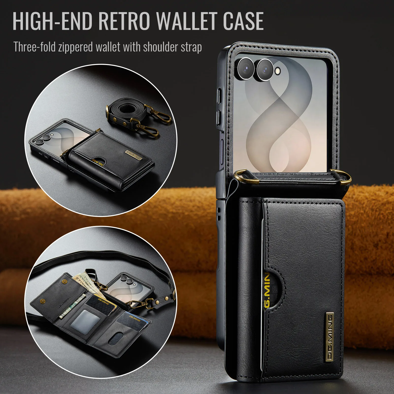 Étui de protection en cuir pou - Phone Wallet Combo avis et prix