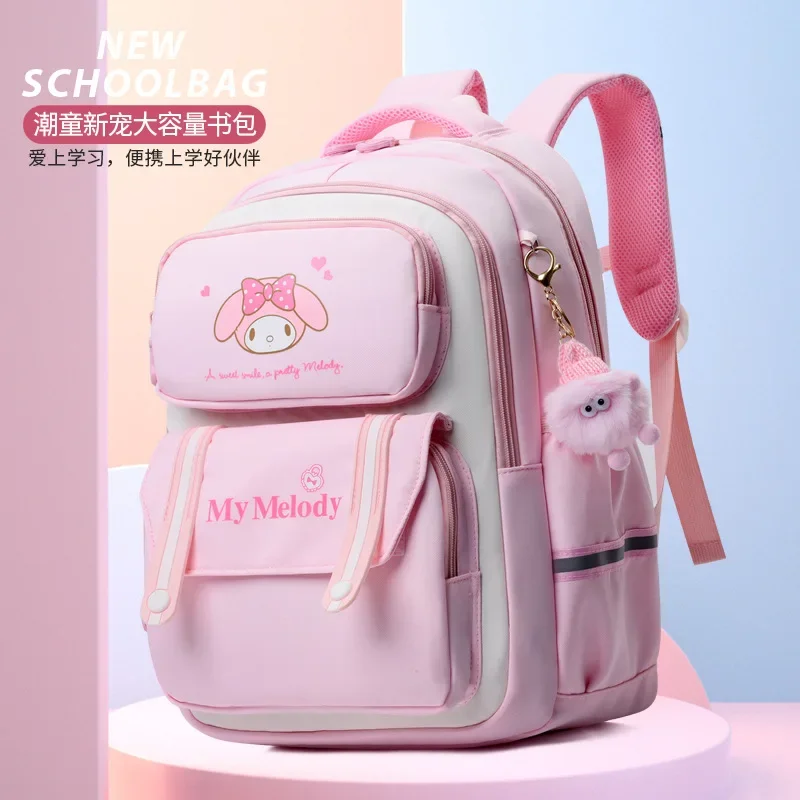 Cinnamoroll My Melody Anime Kawaii MINISO Ins Student Schoolbag for Cute Cartoon Kuromi Backpack Storage Bag Gifts Toys