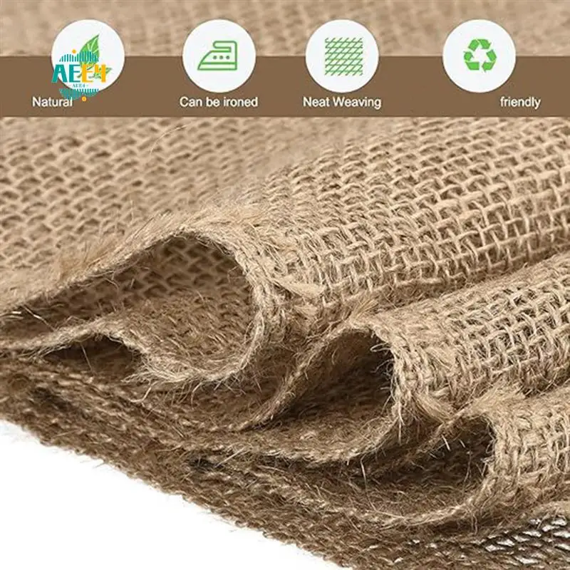 

AEE4-6Rolls Natural Burlap Tree Wrap, Burlap Fabric Tree Trunk Protector For Gardening Winter Keep Plant Warm 20X450cm