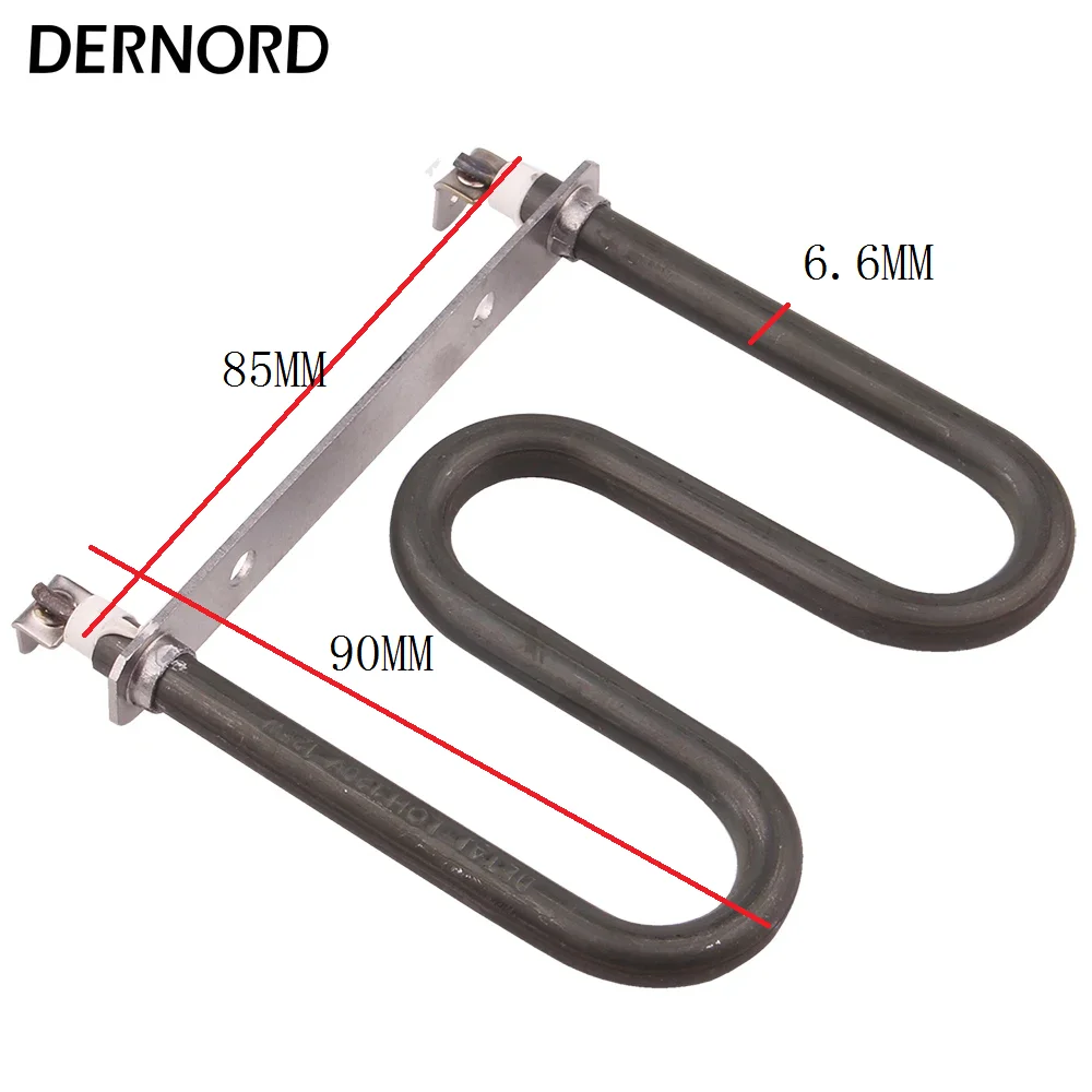 미니 전기 공기 가열 요소, M 모양 관형 히터, 선풍기 저항 DERNORD, 120V, 125W, 2 개
