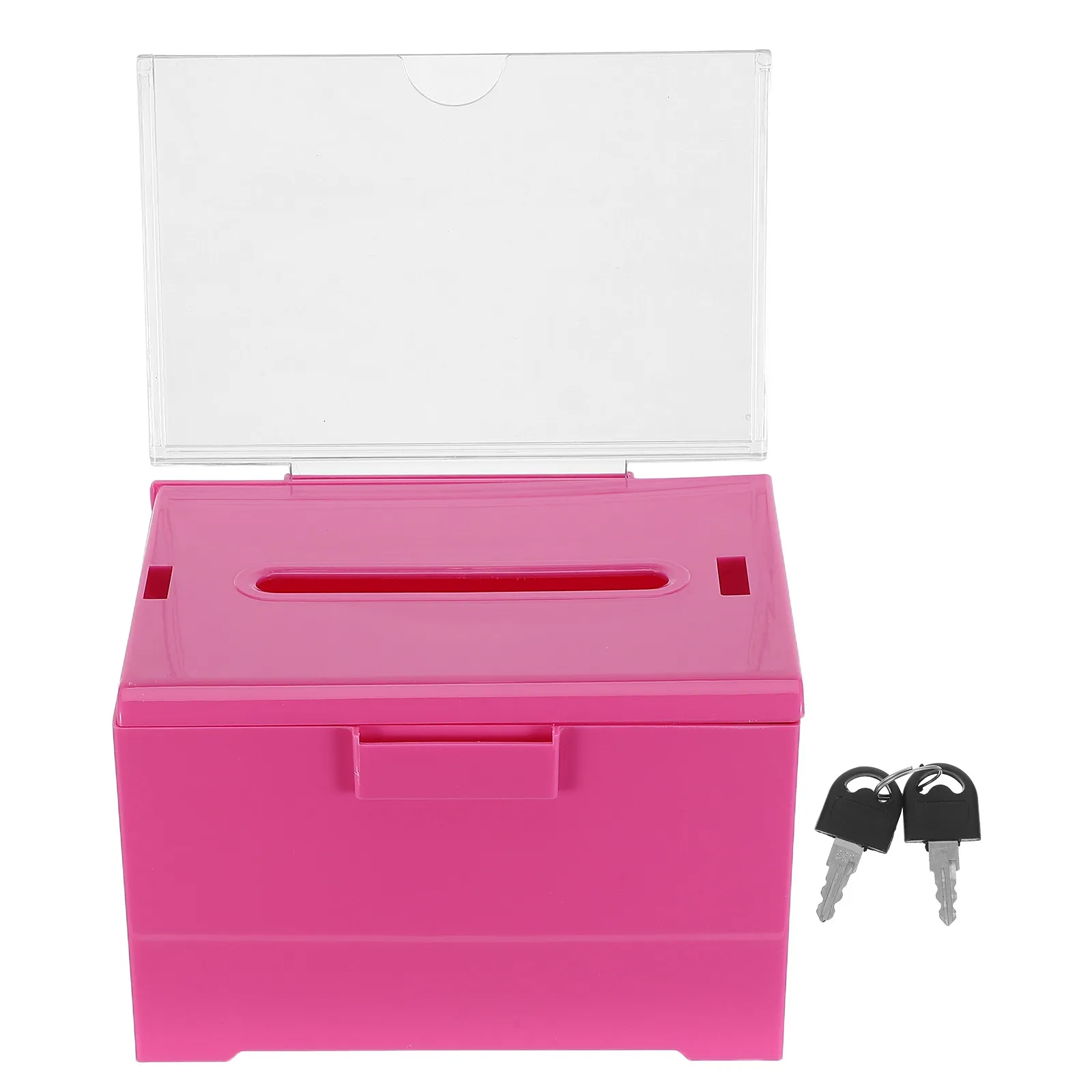 Acrylic Donation Box Holder Clear Acrylic Suggestion Sign Lid 3x5x4 Inch Ballot Fundraising Feedback