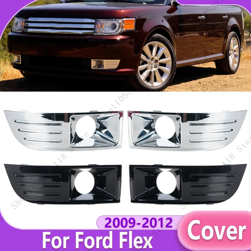 

Car Front Bumper Fog Light Grille Frame Fog Lamp Cover Foglamp Grille Trim Lid Bezel Hood For Ford Flex 2009 2010 2011 2012