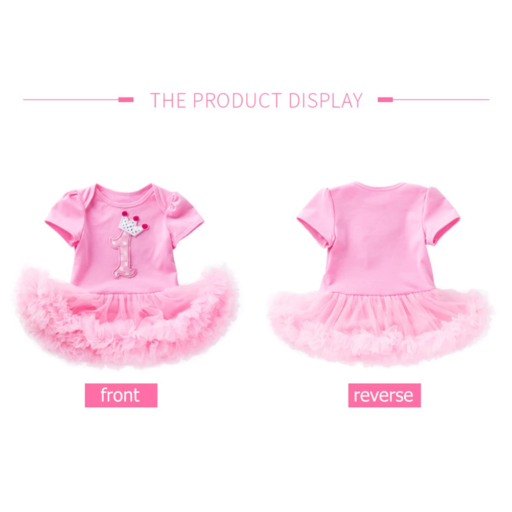

1Set Baby Girls Dress Outfit Summer Romper Skirt Headband Cotton Comfortable Breathable Baby Clothes for Christmas New Year