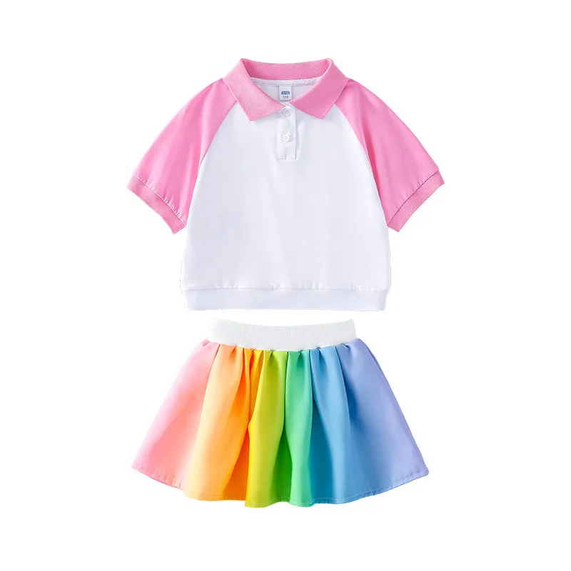 Klasse Service Sommer Kindertag Cheerleader Kostüm Kindergarten Farbe T-shirt Anzug Abschluss Uniform Cos Cosplay