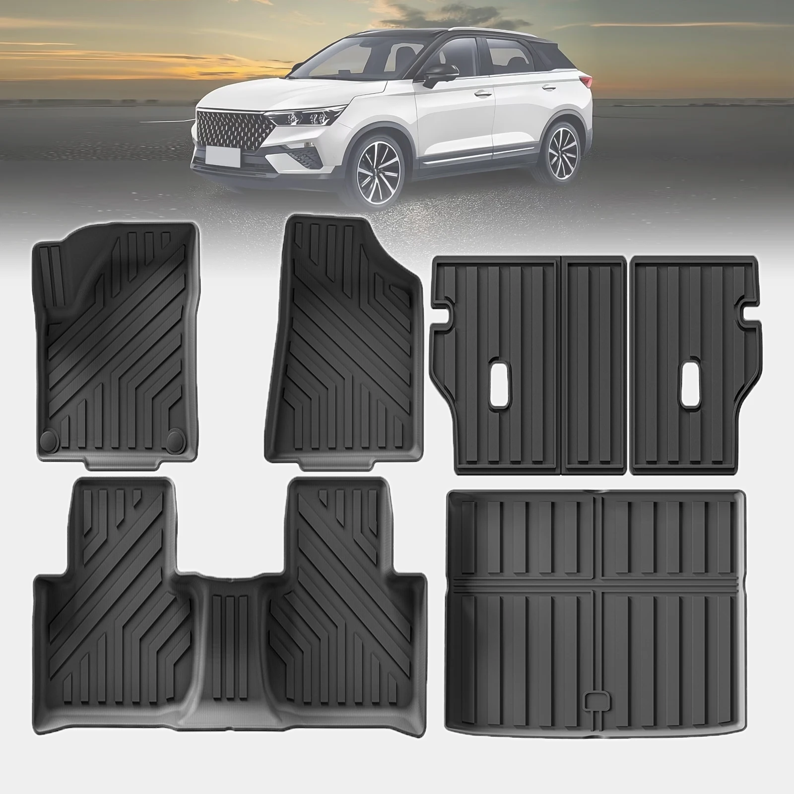 

Водонепроницаемые 3D-коврики из TPE для Lada X-Cross 5 / Bestune T77 2023-2026, идеальная посадка, без запаха, аксессуары