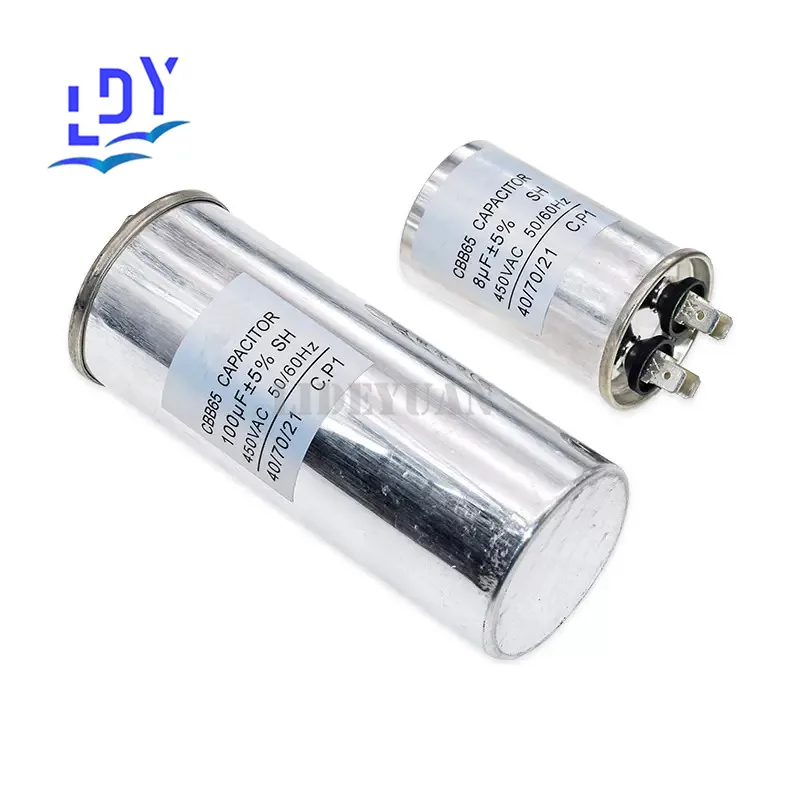 1PCS CBB65 5 uf450v20UF25UF450v30UF 35UF 40UF 450v 45UF 50UF 60UF450V70UF80UF450V air conditioning compressor startup capacitor