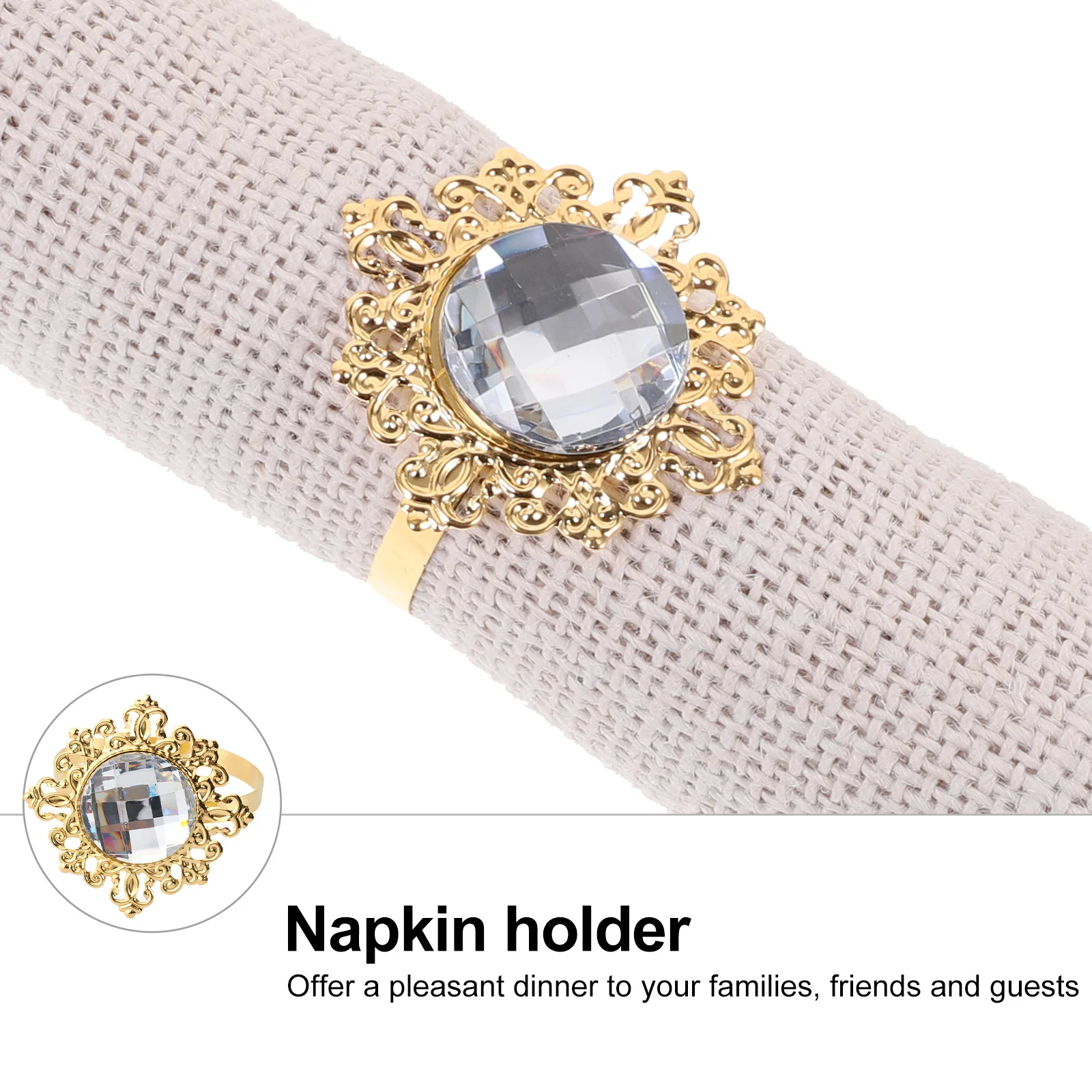 

Beautiful Napkin Rings 4 Units Dazzling Blue Finish Sturdy Iron Base for Dinner Parties Elegant Gatherings Napkin Ring