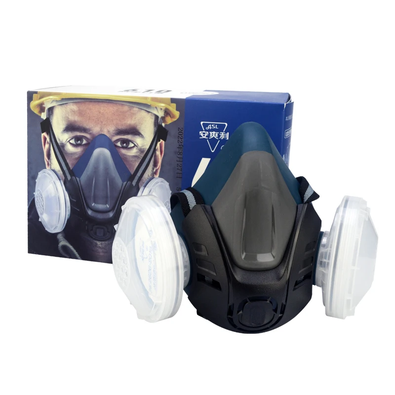 XYEHS Reusable Half Respirator Mask with 2x Fliter Cartridges & 2x ≥95% Dust Cotton Filter for DIY Cleaning Polishing Woodwork