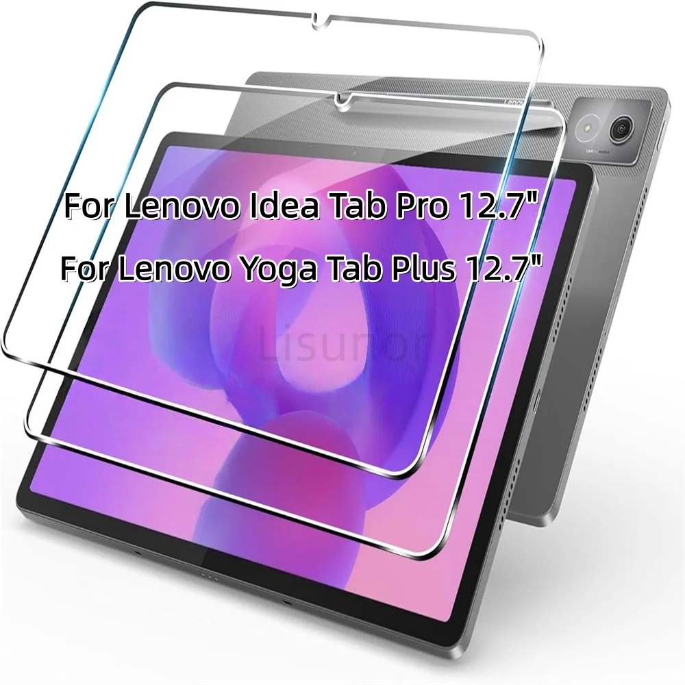 2PCS 9H Tempered Glass Screen Protector For Lenovo Idea Tab Pro Yoga Tab Plus 12.7 Inch Bubble Free Clear Tablet Protective Film