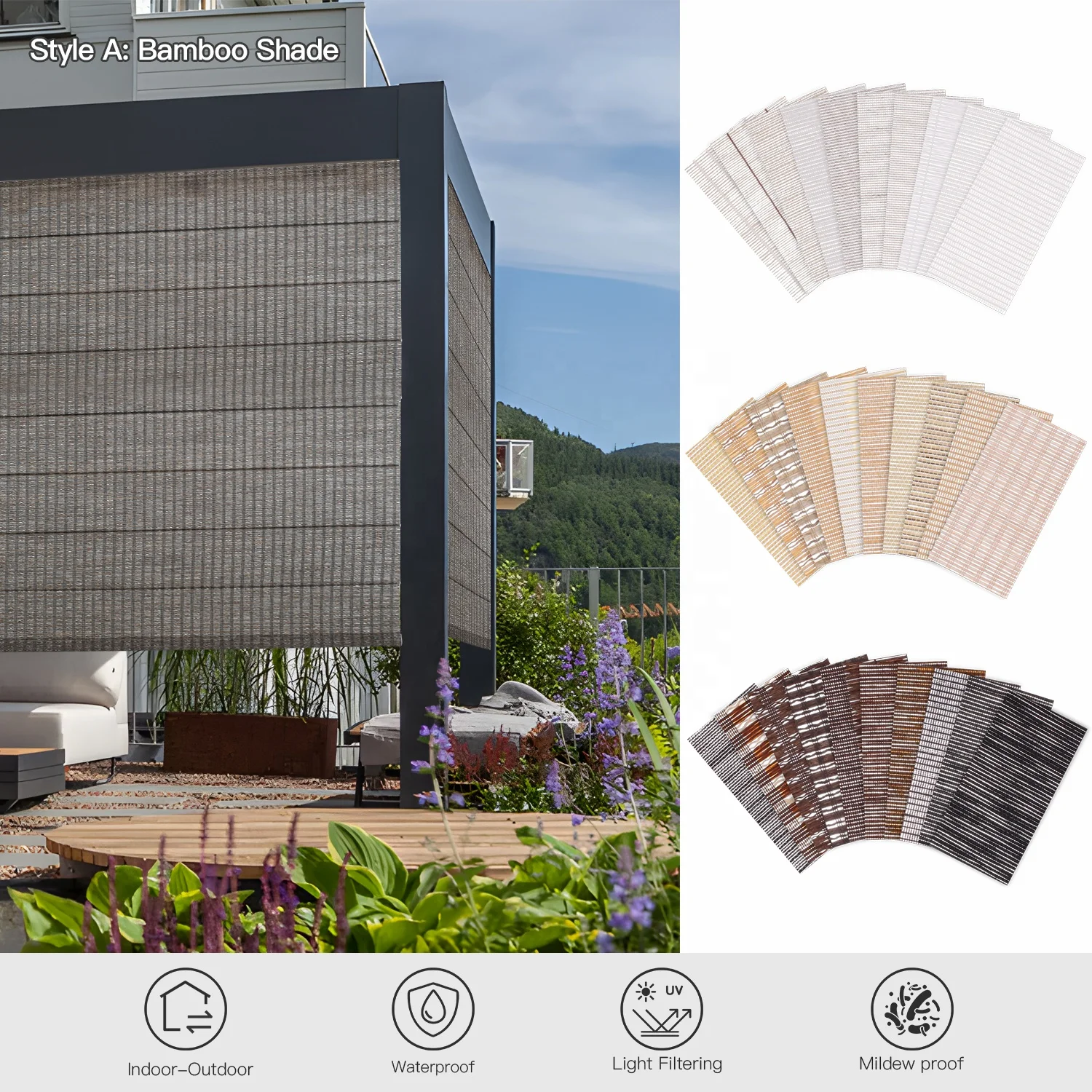Roman Shades for Windows Roman Shades for Windows Bamboo Blinds for Window Outdoor Roller Blind Spring Cordless  Reed Blinds