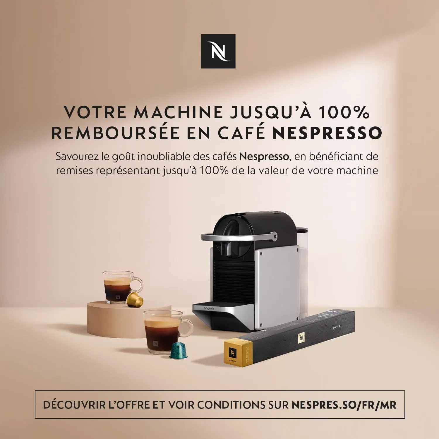 Máquina Nespresso Krups para Café Inissia Blanche Cafetera Espresso YY1530FD
