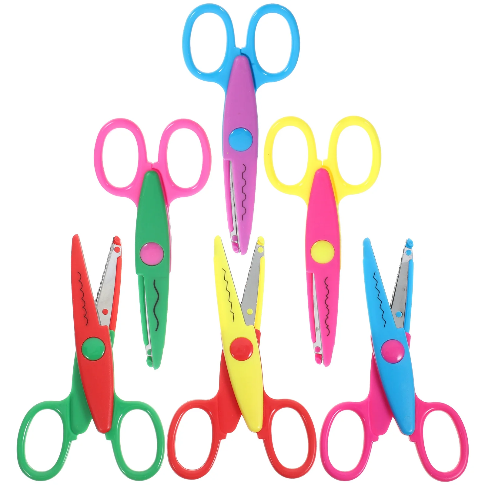 12pcs Scissors For Students Multipurpose Craft Safety Cutting Tools Diy Art Supplies Classroom Home Office Use