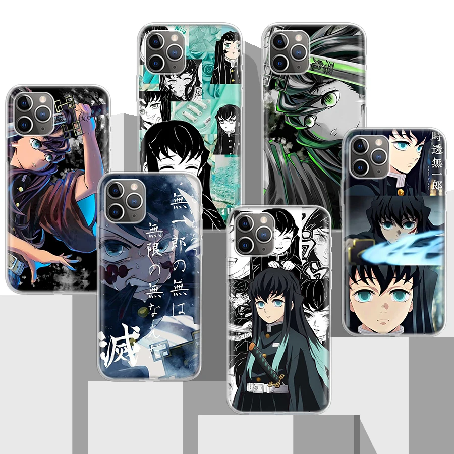 Demon Slayer Tokitou Muichirou Soft Silicone Phone Case For Apple iPhone 11 14 15 16 Pro 12 13 Mini XR X XS Max 7 Plus 8 + Funda