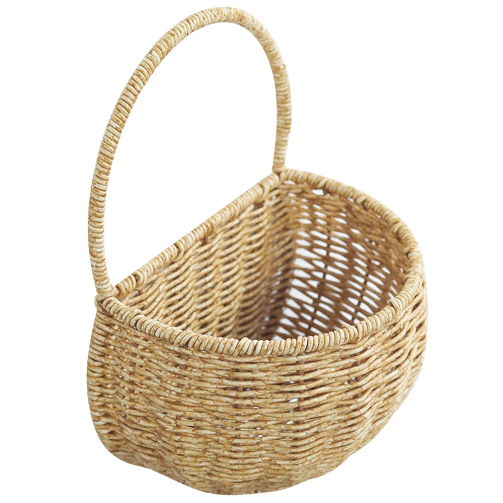 

Handwoven Wall Hanging Basket Fruit Hammock Vegetable Holder Kitchen Wall Storage Organizer Hanging Rope Basket Decorative Plant