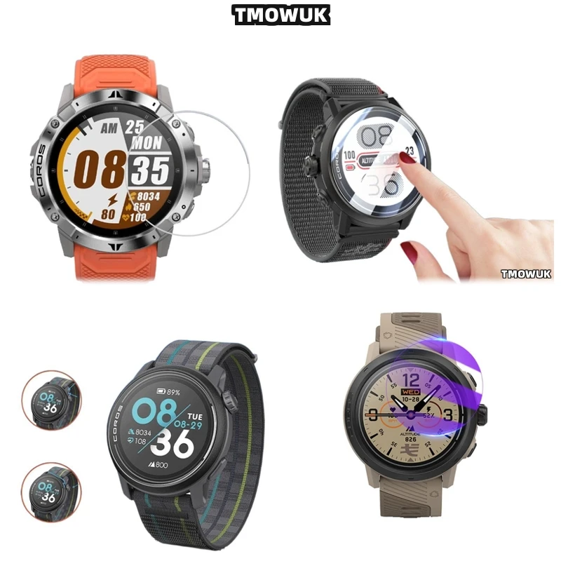 

HD Tempered Glass Screen Protector For Coros PACE 2 3 42 46 MM APEX 2 Pro VERTIX 2 2S 9H Hardness Smart Watch