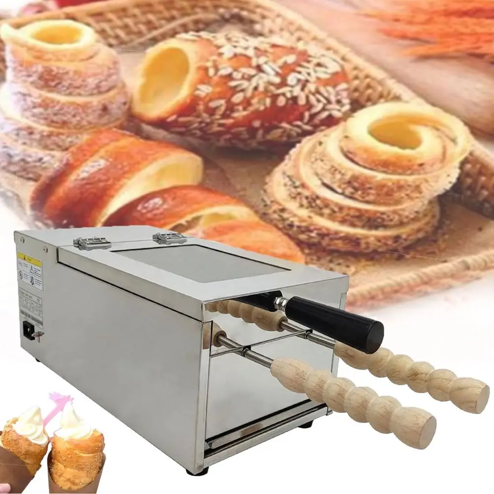 

Автоматическая машина для приготовления хлебных рулетов и кексов мощностью 1600 Вт с формами из нержавеющей стали, регулируемой температурой, идеально подходит для приготовления рожков для мороженого и закусок.