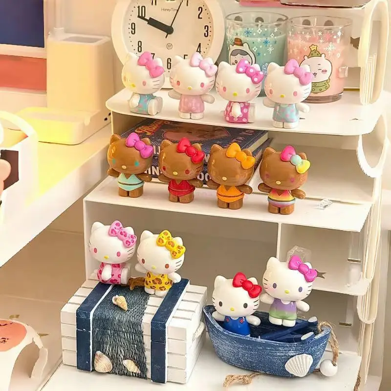 

TopToy Hello Kitty Summer Rainbow Candy Series Blind Box Mini Beans Cute Particle Desk Decor Display Collectible Toys Kids Gifts