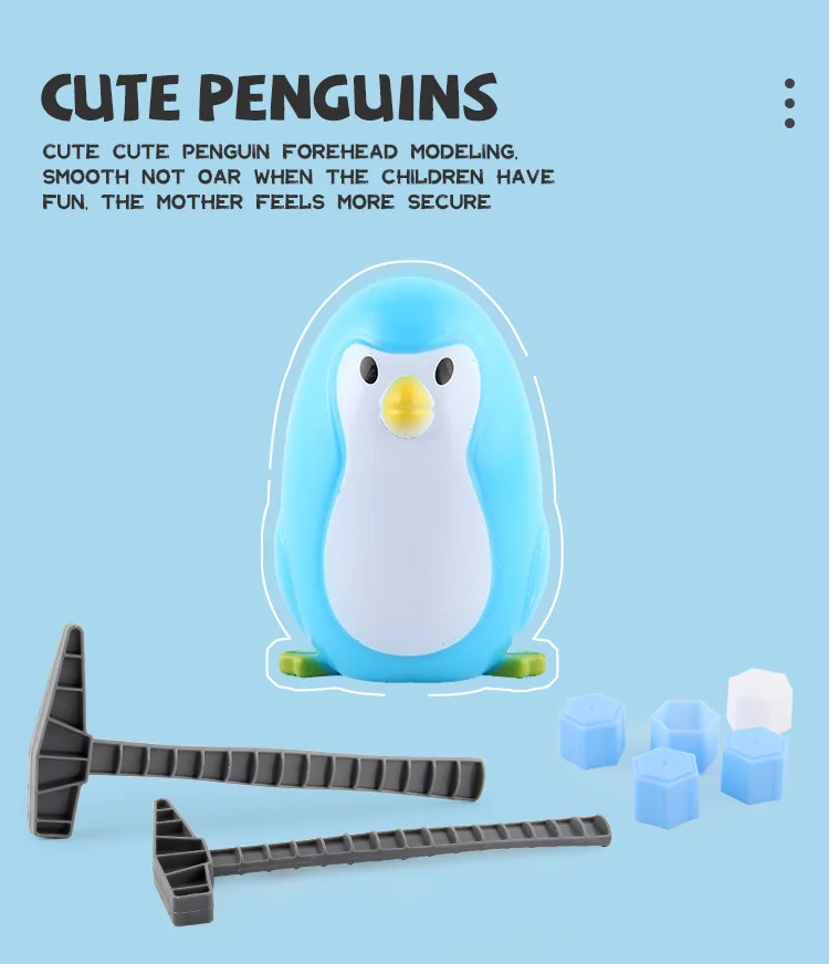 Pinguin-Eisbrecher-Tischspiel, interaktives Puzzle-Spielzeug für Eltern und Kinder, Partyspiel für Kinder, Familienspiele, Geburtstagsgeschenk-Spielzeug – Detail 7