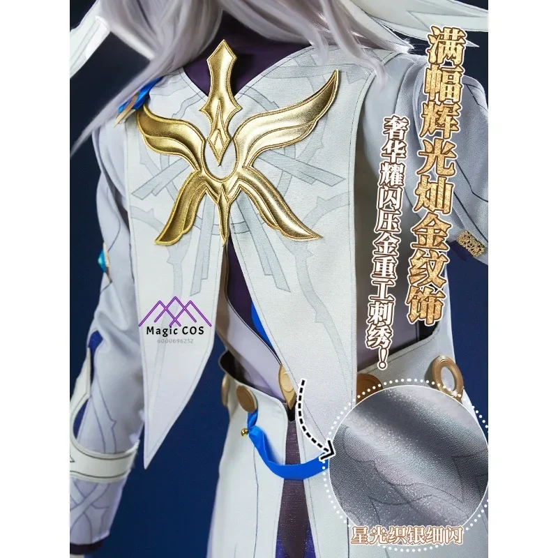 High-Quality Fabric Sunday Cosplay Costume Game Honkai Star Rail Mr. Sunday Outfits Wig Handmade Prop Anime Role Play Suits