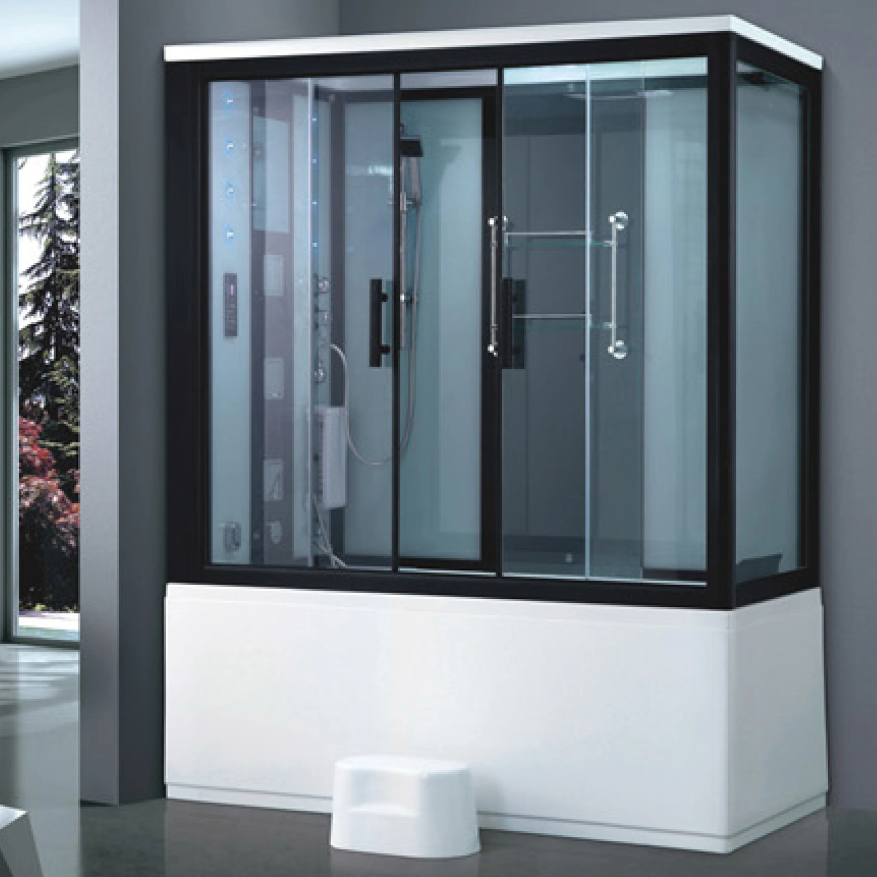 &c Factory Price Indoor for Bathroom Massage whirlpool Steam Bath Cabinet Steam Shower