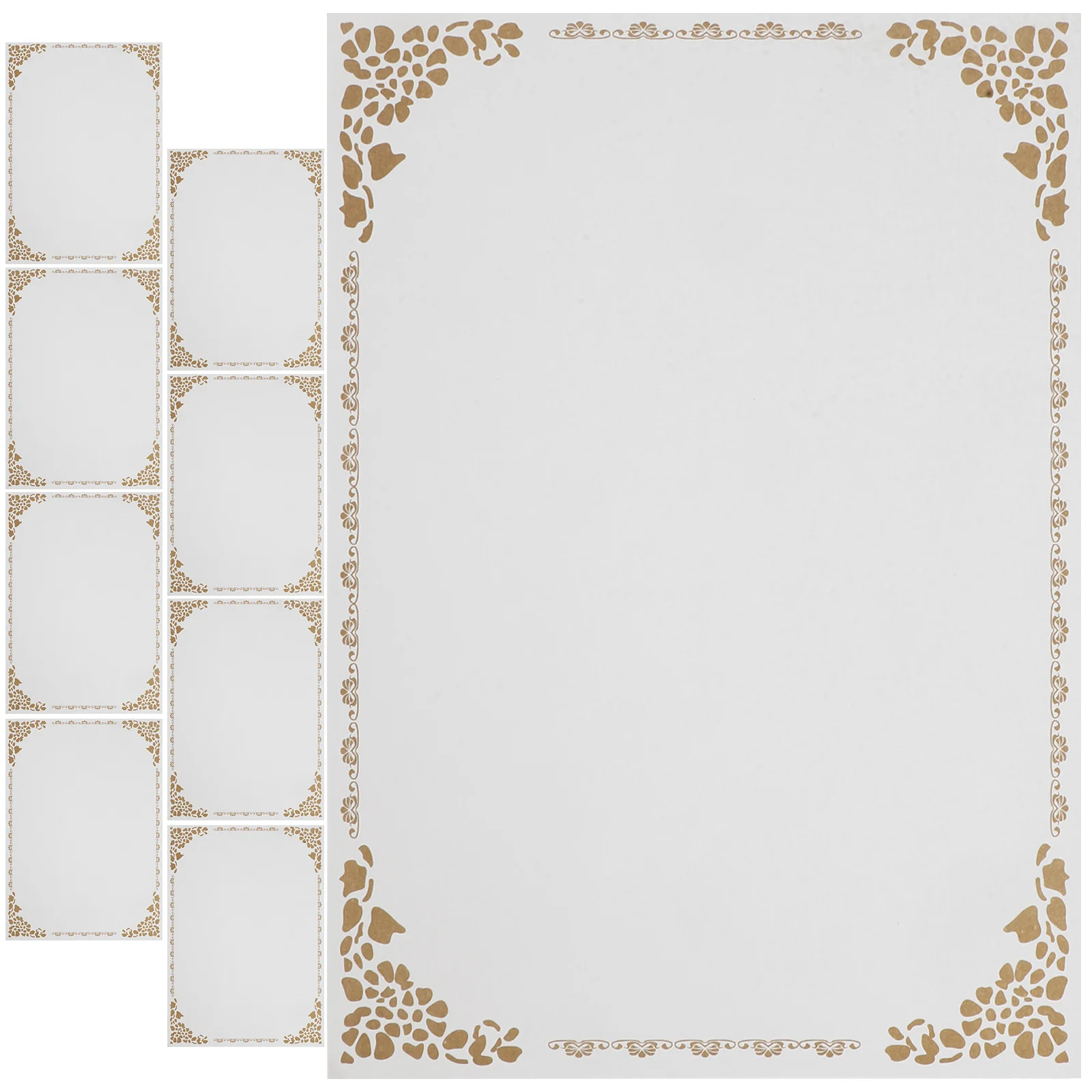 10 قطعة شهادة جائزة فارغة A4 ورق داخلي قابل للكتابة قابل للطباعة لشهادة الدبلومة لمستلزمات جائزة المدرسة