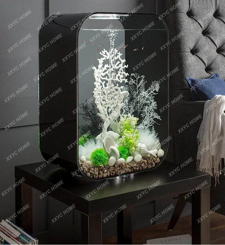 60L Medium and Large Fish Tank Aquarium Fashion Creative Landscape Matching Suit Fish Tank Office Home