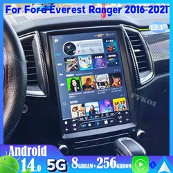 Android15 For Ford Everest Ranger 2016-2021 Car Radio Automotive Multimedia Tesla Screen Carplay Auto Bluetooth GPS WIFI Stereo