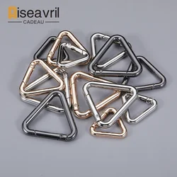 1/10pc Metal Triangle Spring Ring Open Leather Bag Handbag Belt Strap Buckle Carabiner Connect Key Chain Snap Clasp Trigger Hook